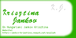 krisztina jankov business card